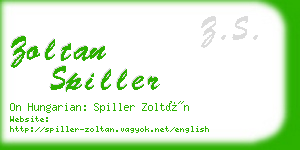 zoltan spiller business card